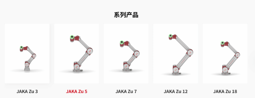 JAKAの協働ロボット「Zuシリーズ」