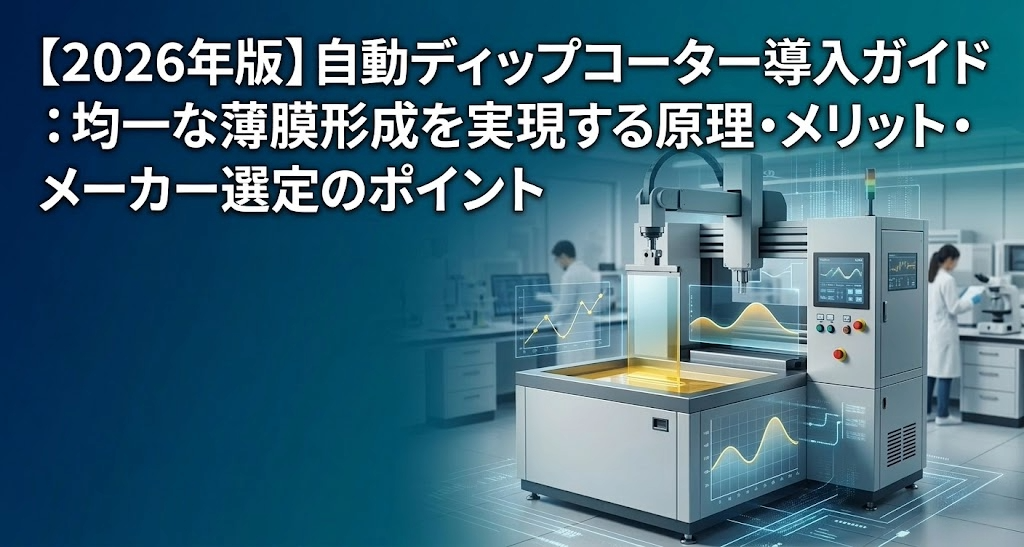 【2026年版】自動ディップコーター導入ガイド：均一な薄膜形成を実現する原理・メリット・メーカー選定のポイント