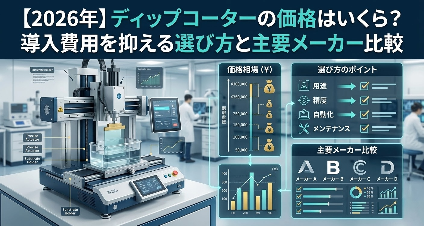 【2026年最新】ディップコーターの価格はいくら？導入費用を抑える選び方と主要メーカー比較